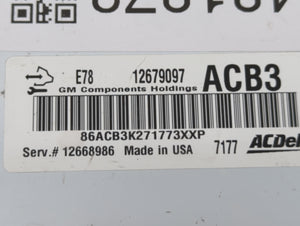 2017-2019 Chevrolet Sonic PCM Engine Control Computer ECU ECM PCU OEM P/N:12668986 12677671 Fits Fits 2017 2018 2019 2020 2021 OEM Used Auto Parts