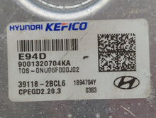 2020-2021 Hyundai Kona PCM Engine Control Computer ECU ECM PCU OEM P/N:39118-2BBCL6 Fits Fits 2020 2021 OEM Used Auto Parts