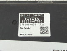 2014 Toyota Prius PCM Engine Control Computer ECU ECM PCU OEM P/N:89661-47590 Fits OEM Used Auto Parts