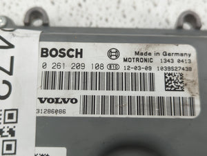 2012 Volvo V60 PCM Engine Control Computer ECU ECM PCU OEM P/N:1343 0413 1344 0576, 1344 0798, 0 261 209 563, 0 261 209 108 Fits OEM Used Auto Parts