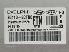 2015-2017 Hyundai Azera PCM Engine Control Computer ECU ECM PCU OEM P/N:39110-3CTN2 39110-3CTN1 Fits Fits 2015 2016 2017 OEM Used Auto Parts