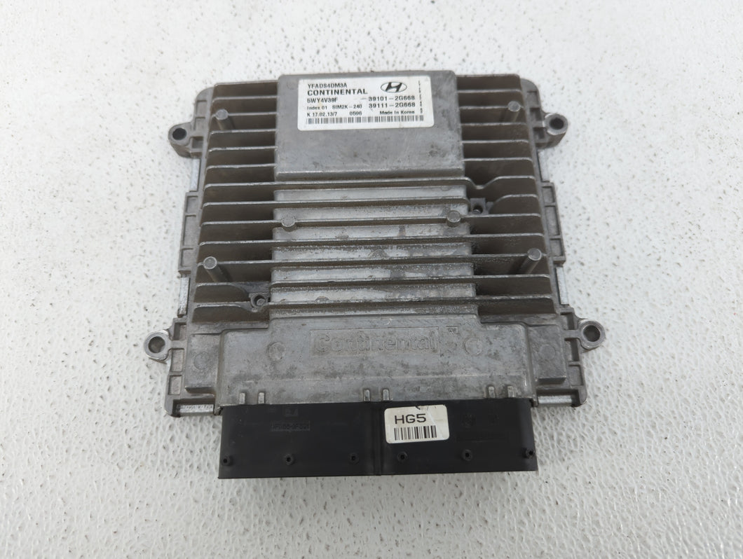 2011-2014 Hyundai Sonata PCM Engine Control Computer ECU ECM PCU OEM P/N:39111-2G668 39101-2G668 Fits Fits 2011 2012 2013 2014 OEM Used Auto Parts