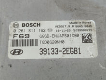 2016-2017 Hyundai Elantra PCM Engine Control Computer ECU ECM PCU OEM P/N:39133-2EGB1 Fits Fits 2016 2017 OEM Used Auto Parts