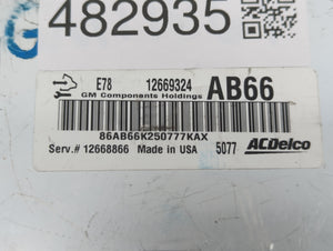 2014-2015 Chevrolet Volt PCM Engine Control Computer ECU ECM PCU OEM P/N:12668866 12669324 Fits Fits 2014 2015 OEM Used Auto Parts