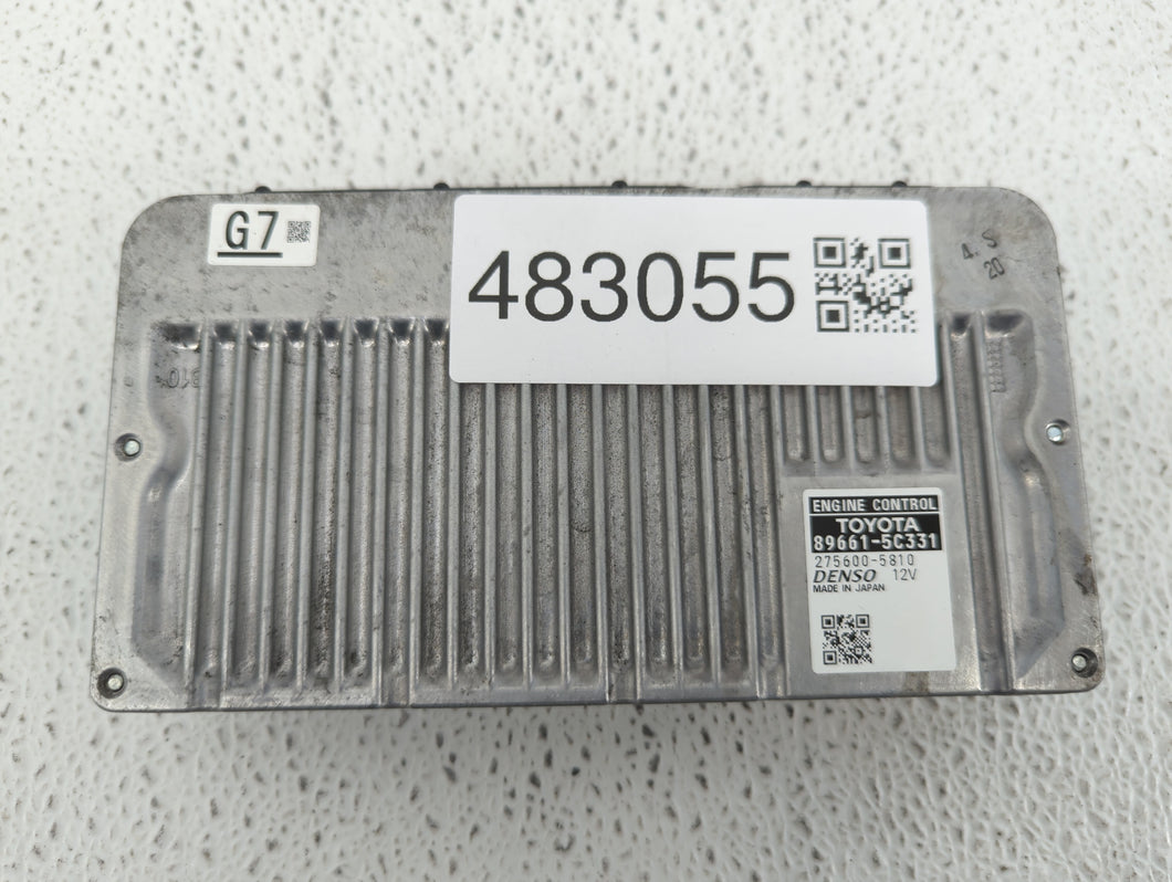 2015 Toyota Prius C PCM Engine Control Computer ECU ECM PCU OEM P/N:89661-5C331 89661-5C332 Fits OEM Used Auto Parts