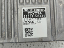 2015 Toyota Prius C PCM Engine Control Computer ECU ECM PCU OEM P/N:89661-5C331 89661-5C332 Fits OEM Used Auto Parts