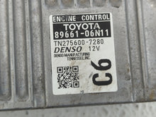 2016-2017 Toyota Camry PCM Engine Control Computer ECU ECM PCU OEM P/N:89661-06N12 89661-06N11 Fits Fits 2016 2017 OEM Used Auto Parts