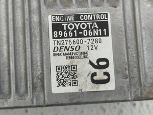 2016-2017 Toyota Camry PCM Engine Control Computer ECU ECM PCU OEM P/N:89661-06N12 89661-06N11 Fits Fits 2016 2017 OEM Used Auto Parts