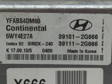 2011-2014 Hyundai Sonata PCM Engine Control Computer ECU ECM PCU OEM P/N:39111-2G666 39101-2G666 Fits Fits 2011 2012 2013 2014 OEM Used Auto Parts