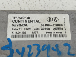 2015 Kia Optima PCM Engine Control Computer ECU ECM PCU OEM P/N:39138-2GBK8 39108-2GBK8 Fits OEM Used Auto Parts