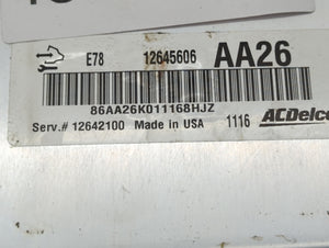 2011 Chevrolet Cruze PCM Engine Control Computer ECU ECM PCU OEM P/N:12642100 12645606, 12644081 Fits OEM Used Auto Parts