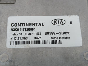 2019-2020 Kia Optima PCM Engine Control Computer ECU ECM PCU OEM P/N:39199-2G028 Fits Fits 2019 2020 OEM Used Auto Parts