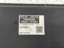 2015 Toyota Prius PCM Engine Control Computer ECU ECM PCU OEM P/N:89661-47590 89661-47591 Fits OEM Used Auto Parts