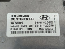 2015-2017 Hyundai Sonata PCM Engine Control Computer ECU ECM PCU OEM P/N:39111-2GGK0 39101-2GGK0 Fits Fits 2015 2016 2017 OEM Used Auto Parts