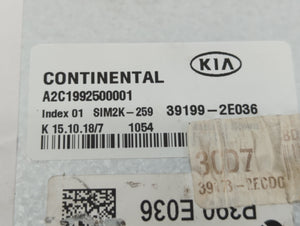 2019-2021 Kia Forte PCM Engine Control Computer ECU ECM PCU OEM P/N:39199-2E036 Fits Fits 2019 2020 2021 OEM Used Auto Parts