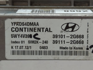 2011-2014 Hyundai Sonata PCM Engine Control Computer ECU ECM PCU OEM P/N:39111-2G668 39101-2G668 Fits Fits 2011 2012 2013 2014 OEM Used Auto Parts