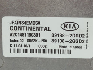 2016-2018 Kia Optima PCM Engine Control Computer ECU ECM PCU OEM P/N:39138-2GGC0 39108-2GGC0, 39108-2GGD2 Fits Fits 2016 2017 2018 OEM Used Auto Parts