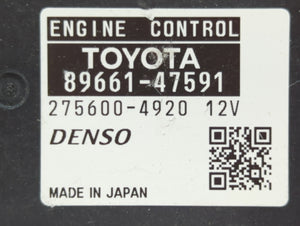 2015 Toyota Prius PCM Engine Control Computer ECU ECM PCU OEM P/N:89661-47590 89661-47591 Fits OEM Used Auto Parts