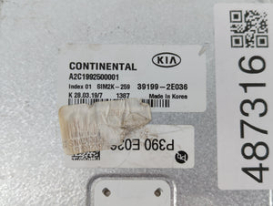 2019-2021 Kia Forte PCM Engine Control Computer ECU ECM PCU OEM P/N:39199-2E036 Fits Fits 2019 2020 2021 OEM Used Auto Parts