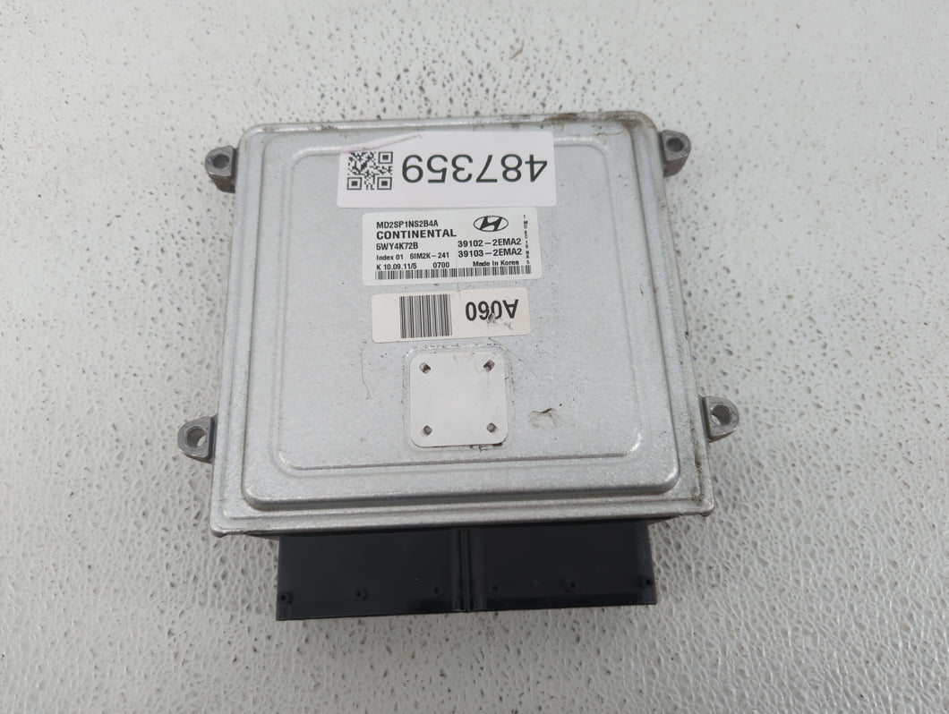 2011-2013 Hyundai Elantra PCM Engine Control Computer ECU ECM PCU OEM P/N:39103-2EMA2 39102-2EMA2 Fits Fits 2011 2012 2013 OEM Used Auto Parts