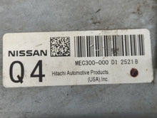 2011-2013 Nissan Altima PCM Engine Control Computer ECU ECM PCU OEM P/N:MEC300-000 D1 BEM400-300 A1 Fits Fits 2011 2012 2013 OEM Used Auto Parts