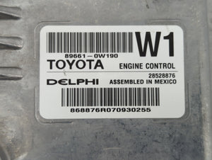 2017-2018 Toyota Corolla Im PCM Engine Control Computer ECU ECM PCU OEM P/N:89661-0W191 89661-0W190 Fits Fits 2017 2018 OEM Used Auto Parts