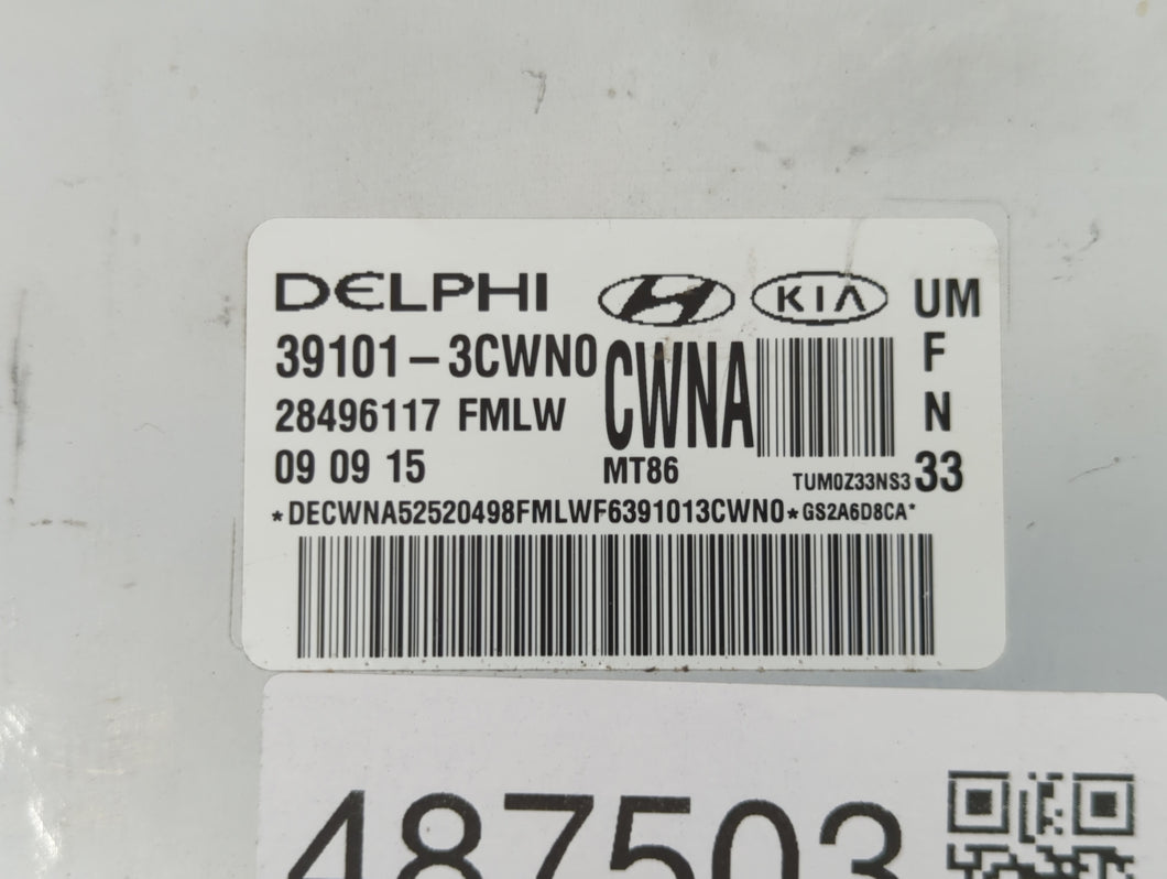 2016-2018 Kia Sorento PCM Engine Control Computer ECU ECM PCU OEM P/N:39111-3CWN0 39101-3CWN1 Fits Fits 2016 2017 2018 OEM Used Auto Parts