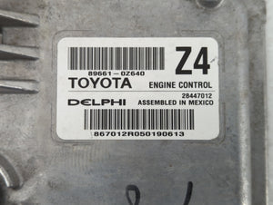 2015-2016 Toyota Corolla PCM Engine Control Computer ECU ECM PCU OEM P/N:89661-0Z640 Fits Fits 2015 2016 OEM Used Auto Parts