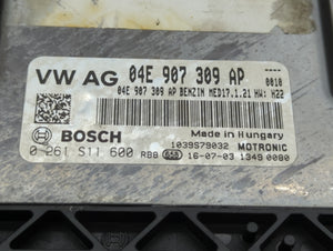 2016-2017 Volkswagen Jetta PCM Engine Control Computer ECU ECM PCU OEM P/N:04E 907 309 AP 04E 907 309 B Fits Fits 2016 2017 OEM Used Auto Parts