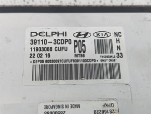 2017-2018 Hyundai Santa Fe PCM Engine Control Computer ECU ECM PCU OEM P/N:39110-3CDP0 39100-3CDP1 Fits Fits 2017 2018 OEM Used Auto Parts