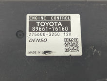 2015-2017 Lexus Ct200h PCM Engine Control Computer ECU ECM PCU OEM P/N:89661-76160 Fits Fits 2015 2016 2017 OEM Used Auto Parts