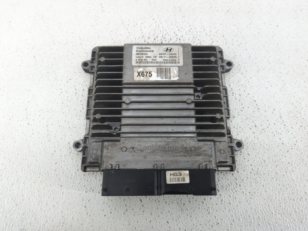 2011 Hyundai Sonata PCM Engine Control Computer ECU ECM PCU OEM P/N:39111-2G675 39101-2G675 Fits OEM Used Auto Parts