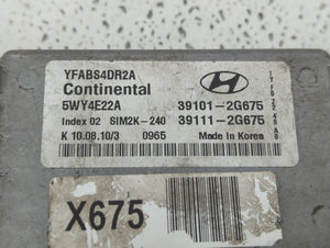 2011 Hyundai Sonata PCM Engine Control Computer ECU ECM PCU OEM P/N:39111-2G675 39101-2G675 Fits OEM Used Auto Parts