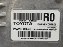 2017-2019 Toyota Corolla PCM Engine Control Computer ECU ECM PCU OEM P/N:89661-0ZR03 89661-0ZR02 Fits Fits 2017 2018 2019 OEM Used Auto Parts