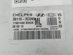 2014-2016 Kia Cadenza PCM Engine Control Computer ECU ECM PCU OEM P/N:39110-3CGN5 39110-3CGN9 Fits Fits 2014 2015 2016 OEM Used Auto Parts