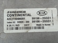 2016-2018 Kia Optima PCM Engine Control Computer ECU ECM PCU OEM P/N:39108-2GGD1 39138-2GGD1, 39108-2GGD2 Fits Fits 2016 2017 2018 OEM Used Auto Parts