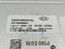 2019-2021 Kia Forte PCM Engine Control Computer ECU ECM PCU OEM P/N:39199-2E036 Fits Fits 2019 2020 2021 OEM Used Auto Parts