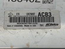 2017-2021 Chevrolet Trax PCM Engine Control Computer ECU ECM PCU OEM P/N:12668986 12679097 Fits Fits 2017 2018 2019 2020 2021 OEM Used Auto Parts