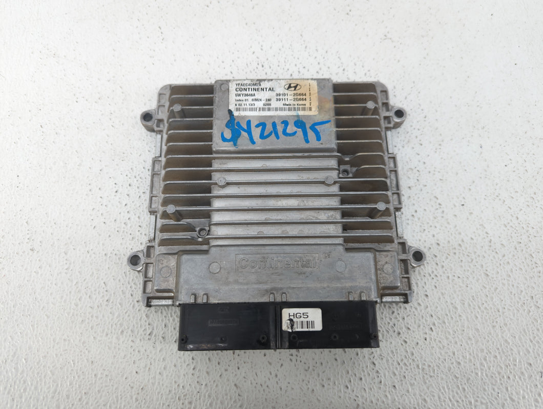 2011-2014 Hyundai Sonata PCM Engine Control Computer ECU ECM PCU OEM P/N:39111-2G660 39101-2G660 Fits Fits 2011 2012 2013 2014 OEM Used Auto Parts