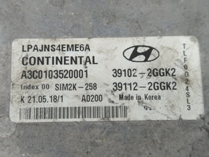 2018-2019 Hyundai Sonata PCM Engine Control Computer ECU ECM PCU OEM P/N:39112-2GGK2 39102-2GGK2, 39112-2GGK0 Fits Fits 2018 2019 OEM Used Auto Parts