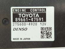 2015 Toyota Prius PCM Engine Control Computer ECU ECM PCU OEM P/N:89661-47590 89661-47591 Fits OEM Used Auto Parts