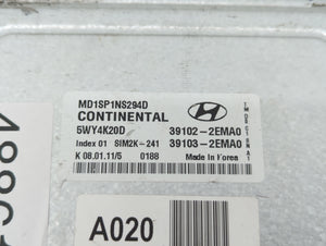 2011 Hyundai Elantra PCM Engine Control Computer ECU ECM PCU OEM P/N:39103-2EMB3 39102-2EMB3, 39102-2EMA0, 39103-2EMA0 Fits OEM Used Auto Parts