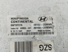 2014-2016 Hyundai Elantra PCM Engine Control Computer ECU ECM PCU OEM P/N:39103-2EMW5 39102-2EMW5 Fits Fits 2014 2015 2016 OEM Used Auto Parts