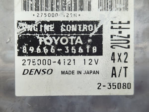 2003 Toyota 4runner PCM Engine Control Computer ECU ECM PCU OEM P/N:89666-35610 Fits OEM Used Auto Parts