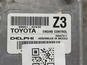 2015-2016 Toyota Corolla PCM Engine Control Computer ECU ECM PCU OEM P/N:89661-0Z630 89661-0Z631 Fits Fits 2015 2016 OEM Used Auto Parts