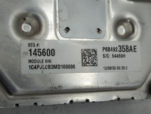 2021 Jeep Cherokee PCM Engine Control Computer ECU ECM PCU OEM P/N:68460250AA Fits OEM Used Auto Parts