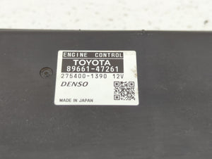 2010 Toyota Prius PCM Engine Control Computer ECU ECM PCU OEM P/N:89661-47261 89661-47262 Fits OEM Used Auto Parts