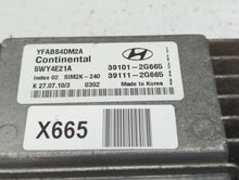 2011 Hyundai Sonata PCM Engine Control Computer ECU ECM PCU OEM P/N:39101-2G665 Fits OEM Used Auto Parts