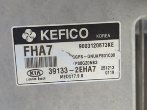 2016 Kia Soul PCM Engine Control Computer ECU ECM PCU OEM P/N:39131-2EHA7 39133-2EHA7 Fits OEM Used Auto Parts