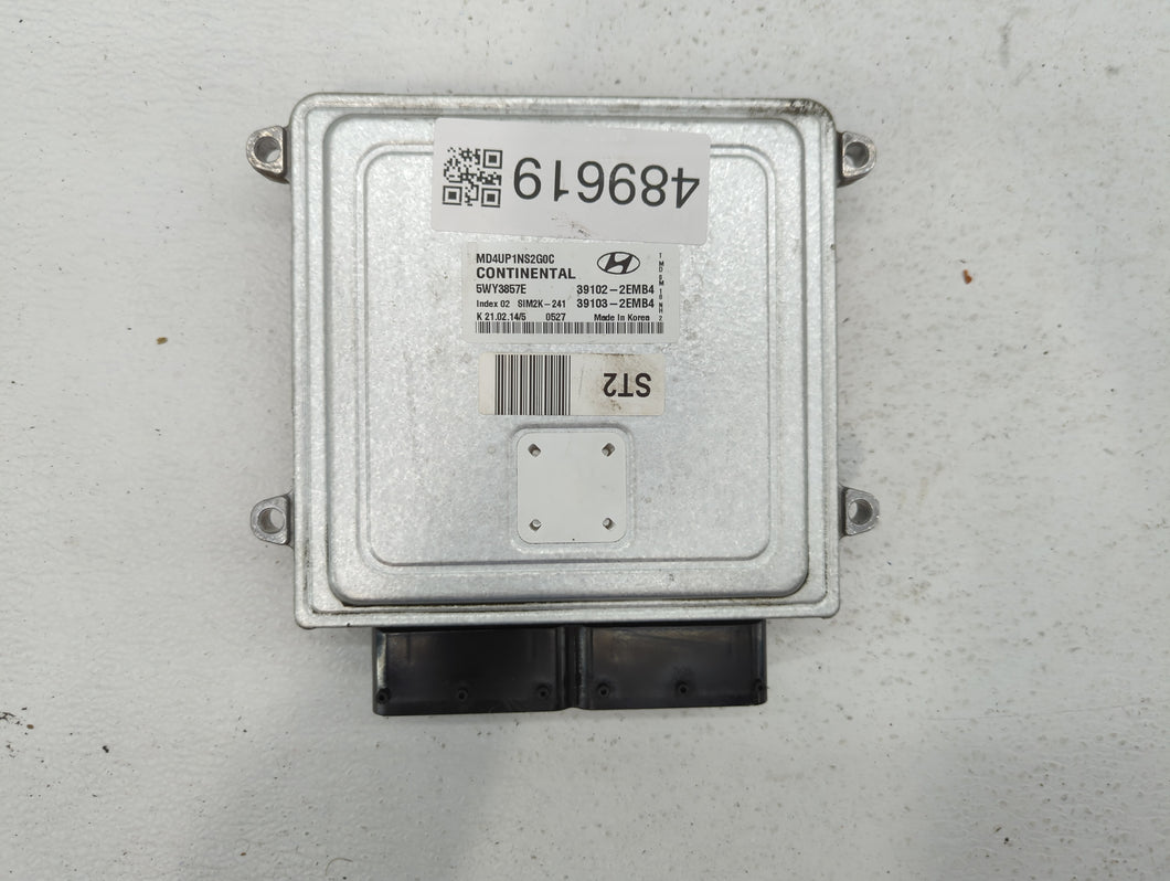 2014-2016 Hyundai Elantra PCM Engine Control Computer ECU ECM PCU OEM P/N:39103-2EMB4 39102-2EMB4 Fits Fits 2014 2015 2016 OEM Used Auto Parts